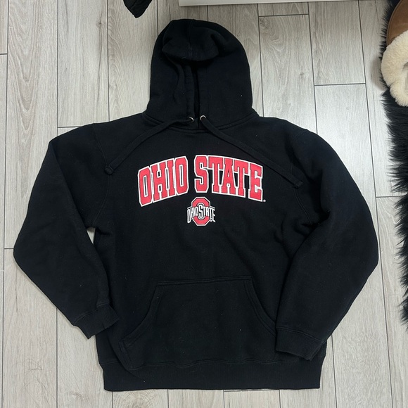 Ohio State Authentic Apparel Sweaters - Ohio State Black and Red Hoodie Sweater